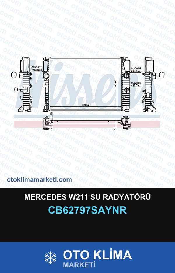 Mercedes W211 Su Radyatörü — SU RADYATÖRÜ — UNICORE marka — Uyumlu: MERCEDES BENZ