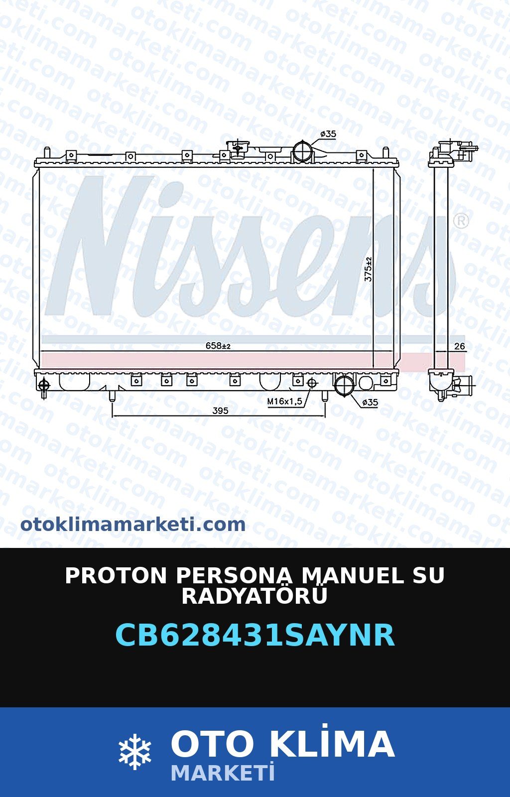 Proton Persona Manuel Su Radyatörü — SU RADYATÖRÜ — UNICORE marka — Uyumlu: PROTON