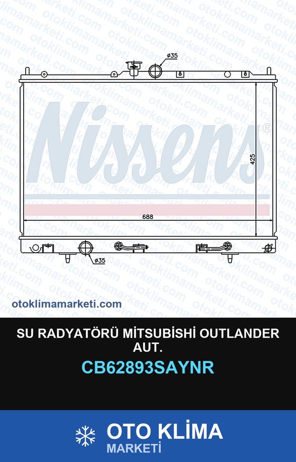 Su Radyatörü Mitsubishi Outlander Aut. — SU RADYATÖRÜ — UNICORE marka — Uyumlu: MITSUBISHI