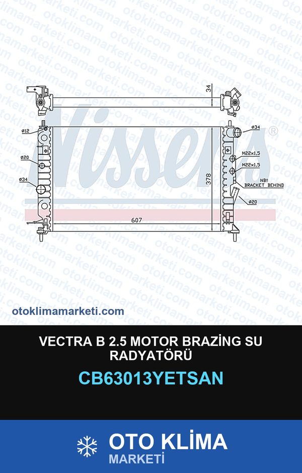 Vectra B 2.5 Motor Brazing Su Radyatörü — SU RADYATÖRÜ — YETSAN marka