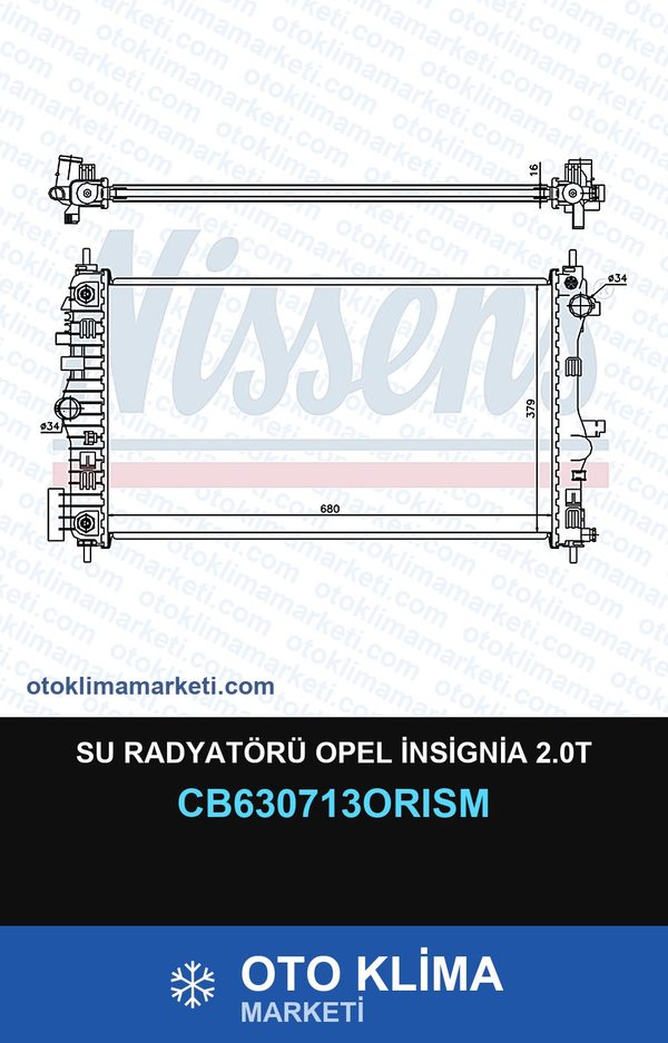 Su Radyatörü Opel İnsignia 2.0T — SU RADYATÖRÜ — ORİS marka — Uyumlu: OPEL