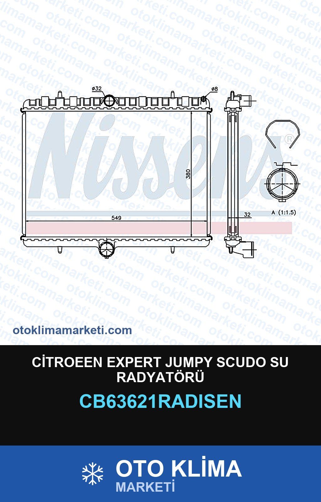 Citroeen Expert Jumpy Scudo Su Radyatörü — SU RADYATÖRÜ — RADİSEN marka