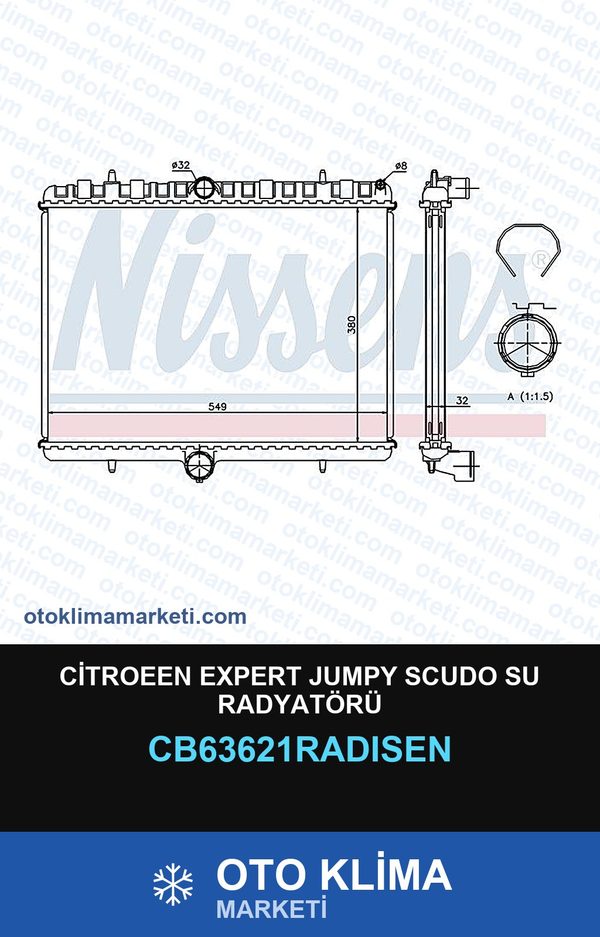 Citroeen Expert Jumpy Scudo Su Radyatörü — SU RADYATÖRÜ — RADİSEN marka