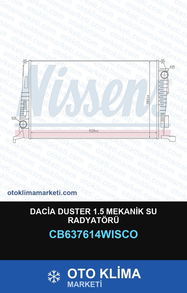 Dacia Duster 1.5 Mekanik Su Radyatörü — SU RADYATÖRÜ — WISCO marka — Uyumlu: DACIA