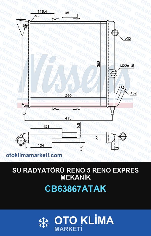 Su Radyatörü Reno 5 Reno Expres Mekanik — SU RADYATÖRÜ — VEKA marka