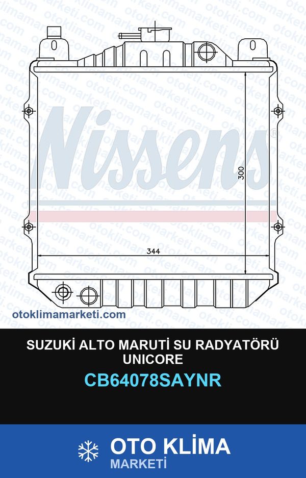 Suzuki Alto Maruti Su Radyatörü Unicore — SU RADYATÖRÜ — UNICORE marka — Uyumlu: SUZUKI