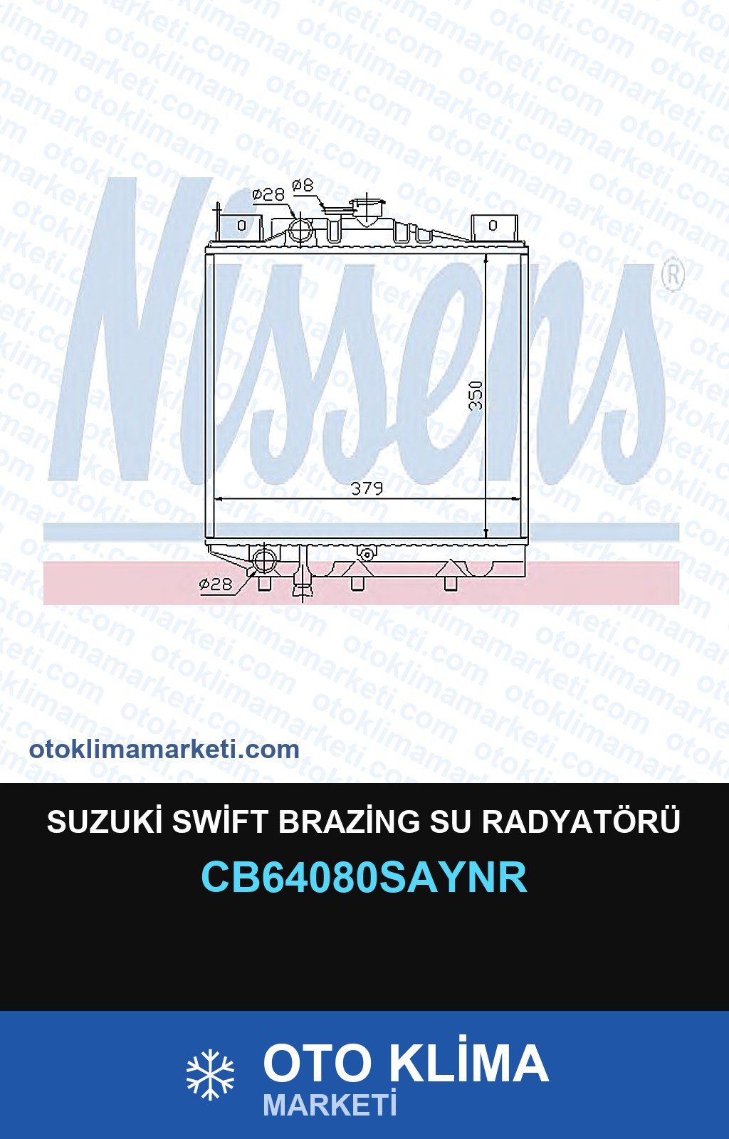 Suzuki Swift Brazing Su Radyatörü — SU RADYATÖRÜ — UNICORE marka — Uyumlu: SUZUKI