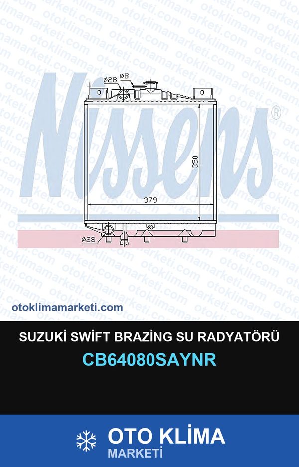 Suzuki Swift Brazing Su Radyatörü — SU RADYATÖRÜ — UNICORE marka — Uyumlu: SUZUKI