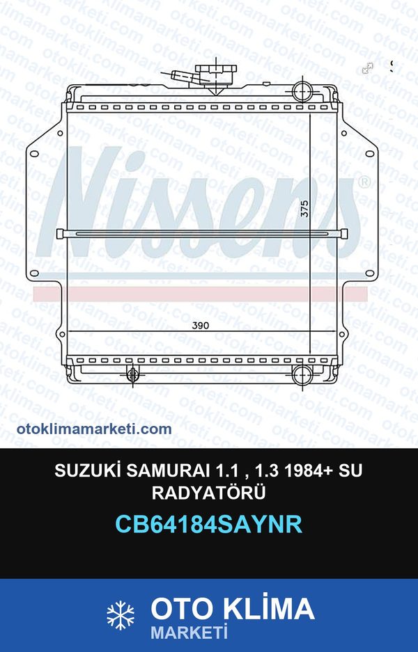 Suzuki Samuraı 1.1 , 1.3 1984+ Su Radyatörü — SU RADYATÖRÜ — UNICORE marka — Uyumlu: SUZUKI