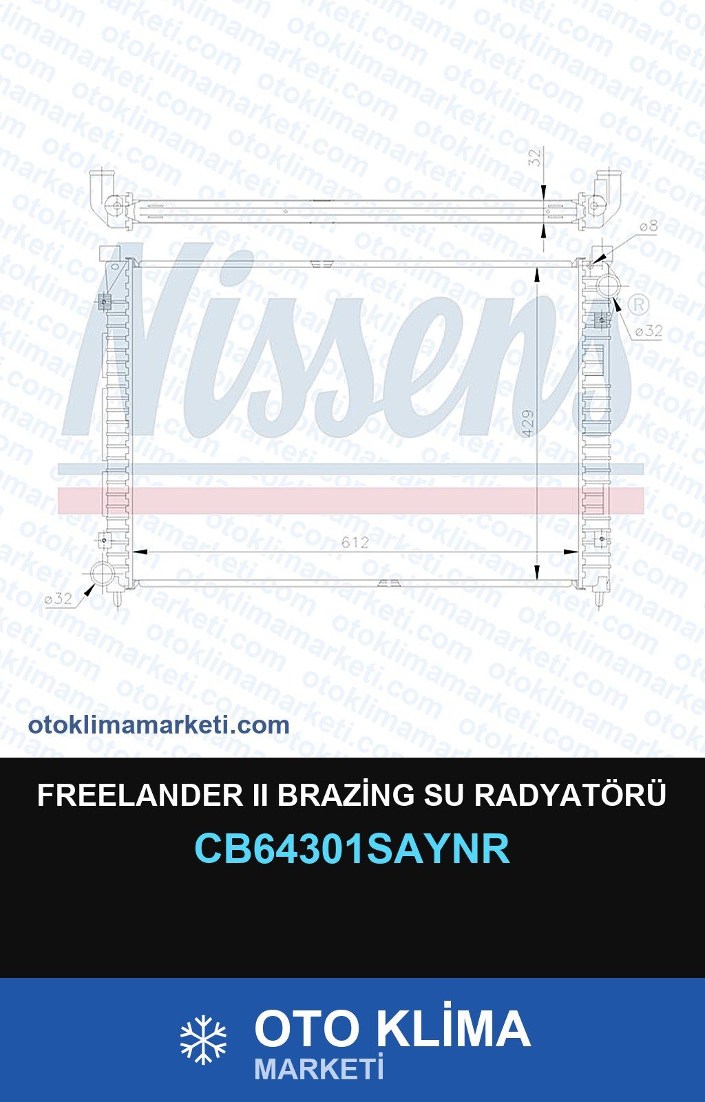 Freelander II (2) Brazing Su Radyatörü — SU RADYATÖRÜ — UNICORE marka