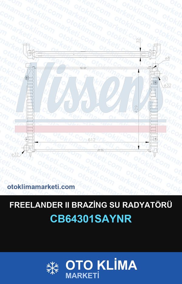 Freelander II (2) Brazing Su Radyatörü — SU RADYATÖRÜ — UNICORE marka