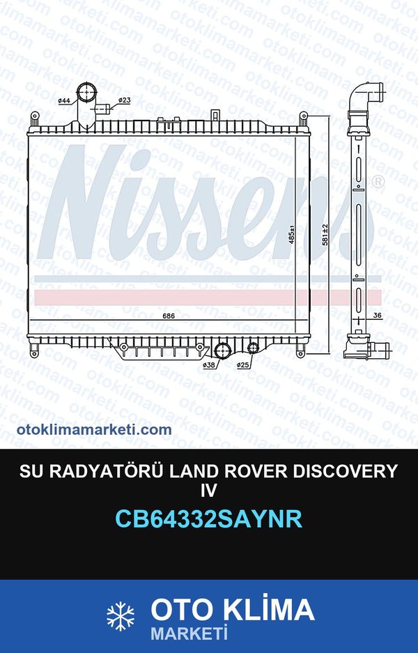Su Radyatörü Land Rover Discovery IV (4) — SU RADYATÖRÜ — UNICORE marka — Uyumlu: LAND ROVER, ROVER