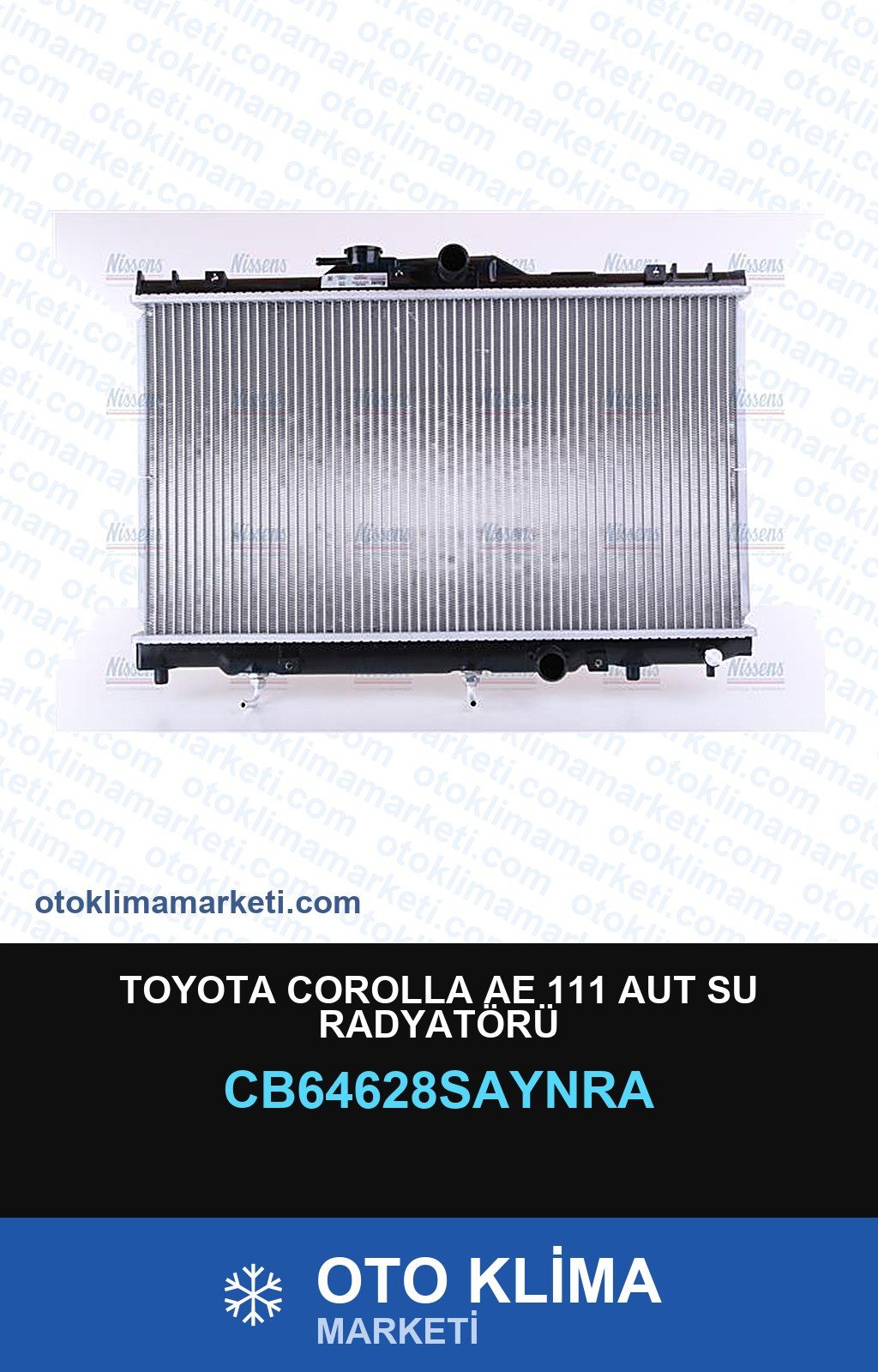 Toyota Corolla AE111 Aut Su Radyatörü — SU RADYATÖRÜ — UNICORE marka — Uyumlu: TOYOTA