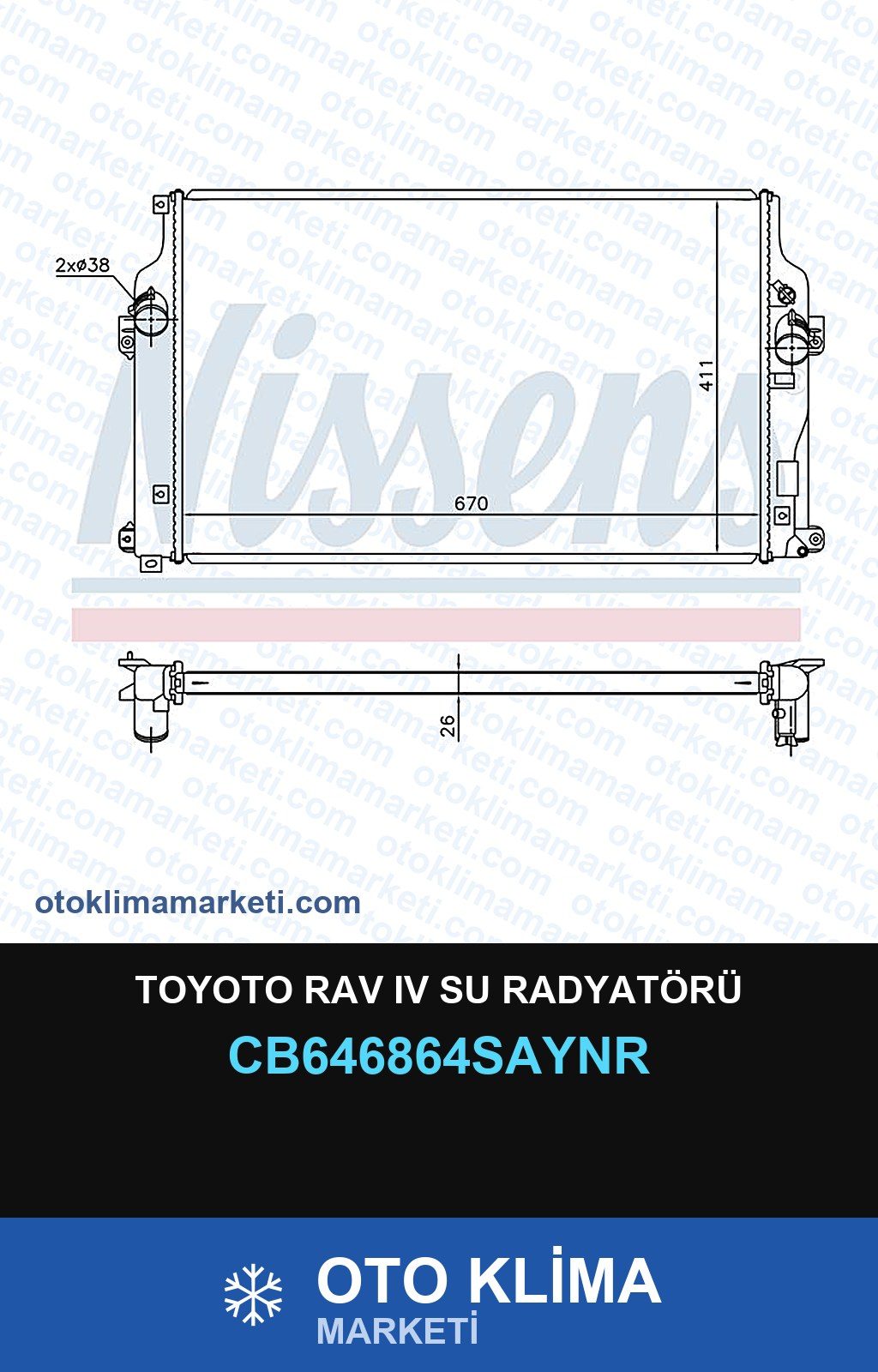 Toyoto Rav IV (4) Su Radyatörü — SU RADYATÖRÜ — UNICORE marka