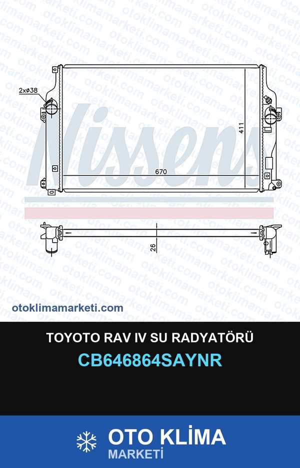 Toyoto Rav IV (4) Su Radyatörü — SU RADYATÖRÜ — UNICORE marka