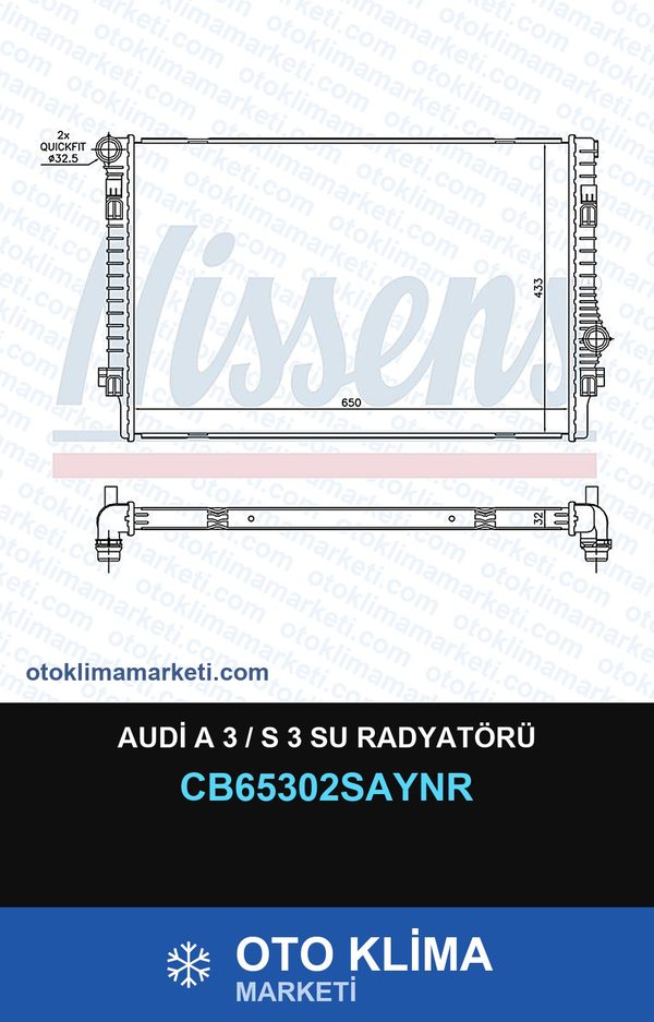 Audi A 3 / S 3 Su Radyatörü — SU RADYATÖRÜ — UNICORE marka — Uyumlu: AUDI