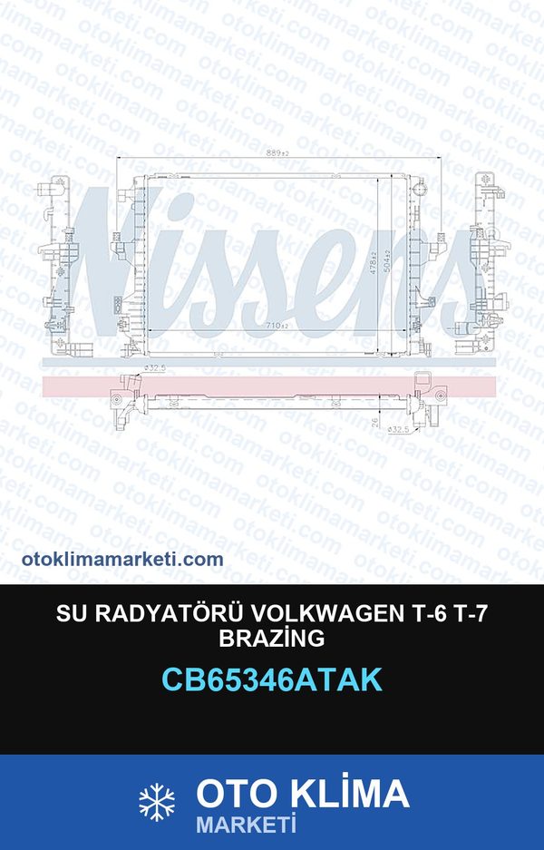 Su Radyatörü Volkwagen T-6 T-7 Brazing — SU RADYATÖRÜ — VEKA marka
