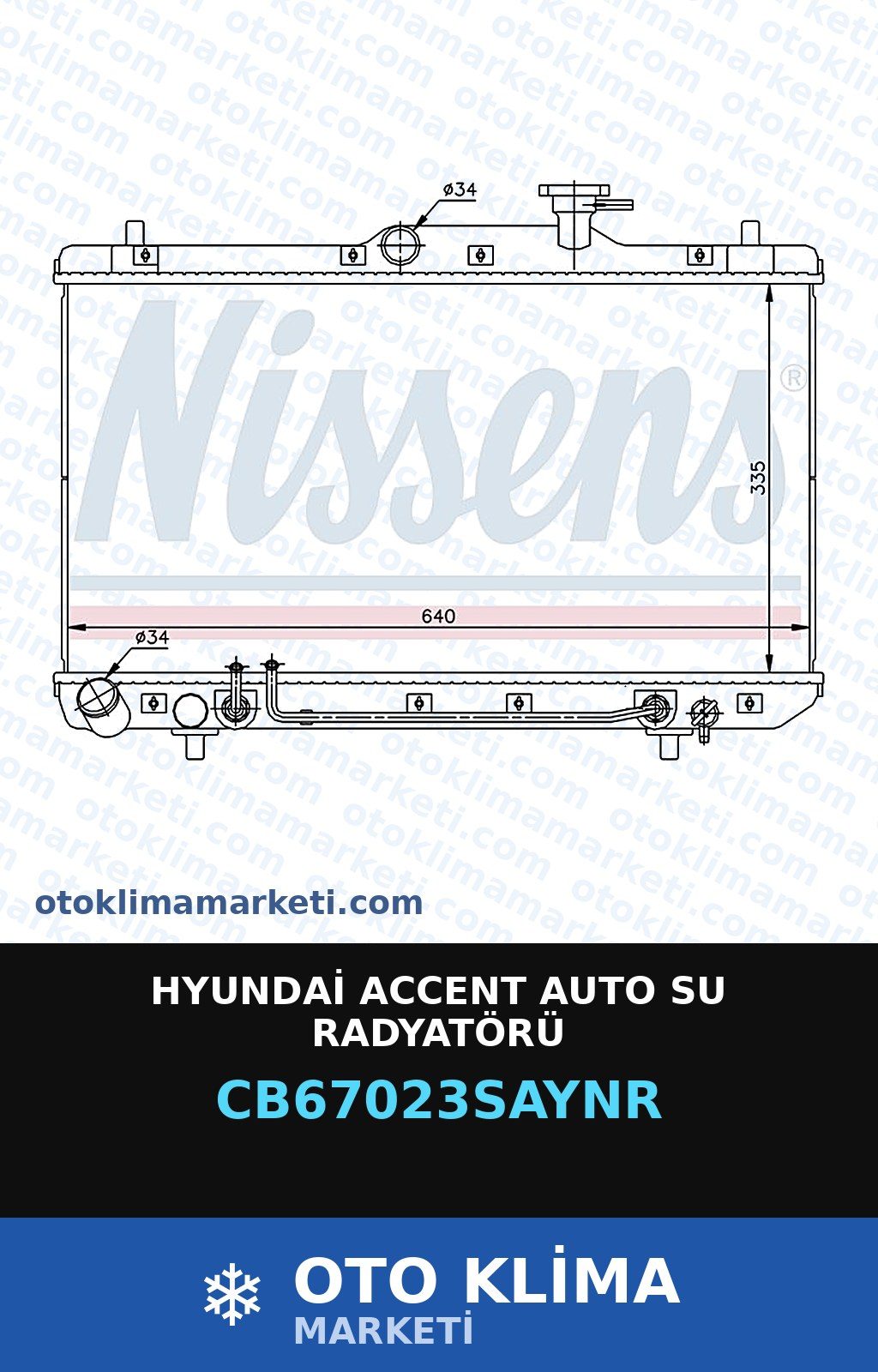 Hyundai Accent Auto Su Radyatörü — SU RADYATÖRÜ — UNICORE marka — Uyumlu: HYUNDAI