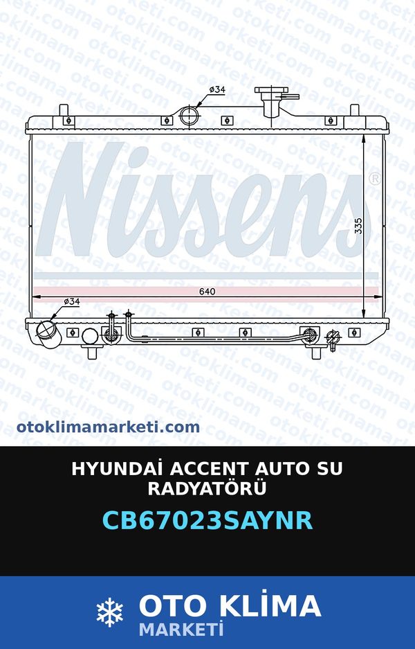 Hyundai Accent Auto Su Radyatörü — SU RADYATÖRÜ — UNICORE marka — Uyumlu: HYUNDAI