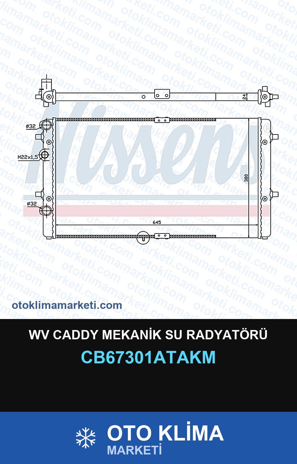 Wv Caddy Mekanik Su Radyatörü — SU RADYATÖRÜ — VEKA marka