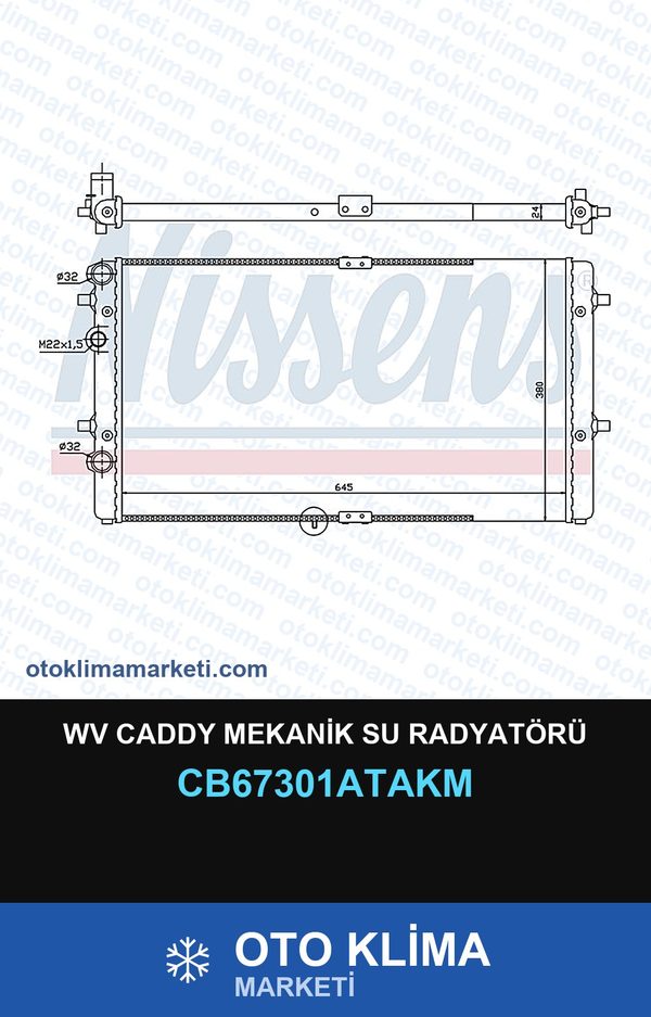 Wv Caddy Mekanik Su Radyatörü — SU RADYATÖRÜ — VEKA marka