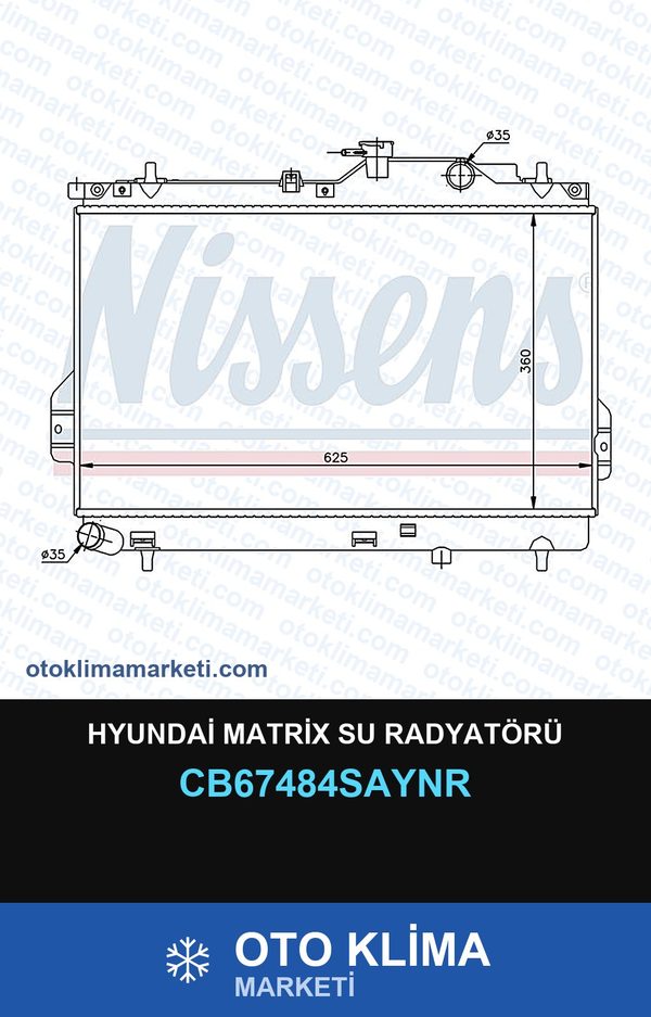 Hyundai Matrix Su Radyatörü — SU RADYATÖRÜ — UNICORE marka — Uyumlu: HYUNDAI