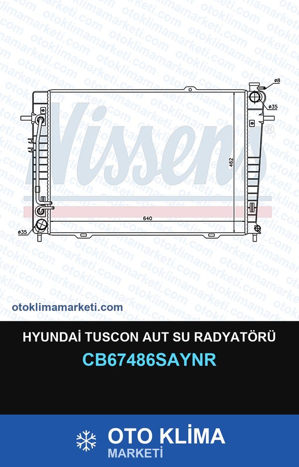 Hyundai Tuscon Aut Su Radyatörü — SU RADYATÖRÜ — UNICORE marka — Uyumlu: HYUNDAI