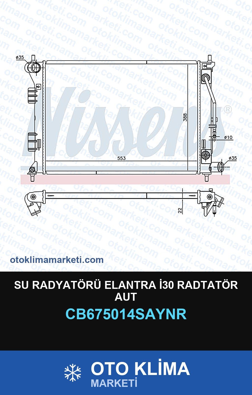 Su Radyatörü Elantra İ30 Radtatör Aut — SU RADYATÖRÜ — UNICORE marka