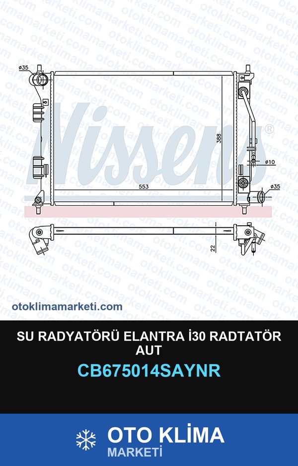 Su Radyatörü Elantra İ30 Radtatör Aut — SU RADYATÖRÜ — UNICORE marka