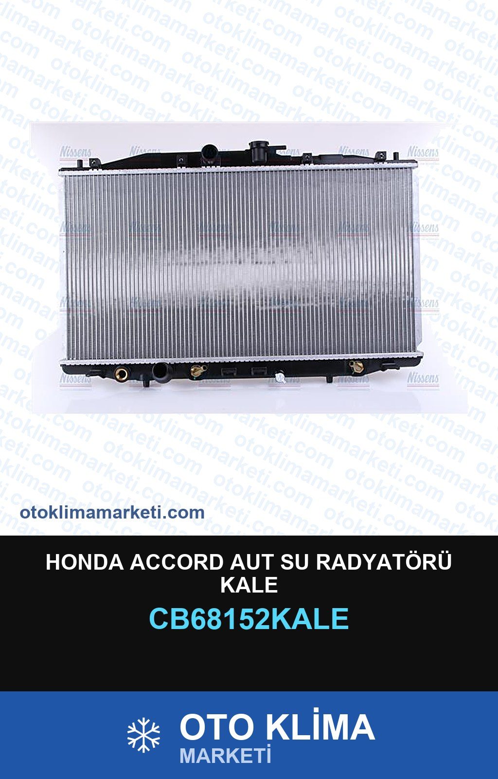 Honda Accord Aut Su Radyatörü Kale — SU RADYATÖRÜ — KALE marka — Uyumlu: HONDA