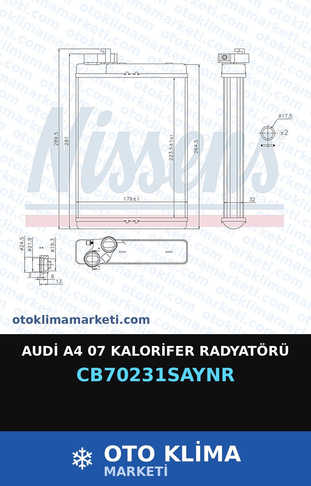 Audi A4 07 Kalorifer Radyatörü — KALORİFER PETEĞİ — UNICORE marka — Uyumlu: AUDI
