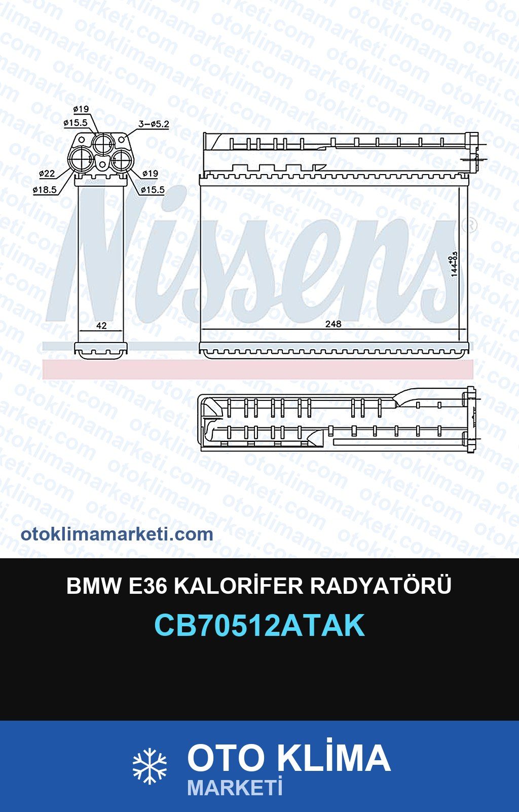 BMW E36 Kalorifer Radyatörü — KALORİFER PETEĞİ — VEKA marka — Uyumlu: BMW