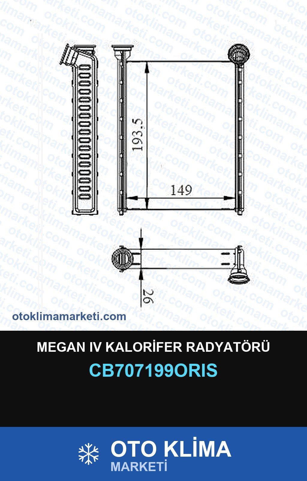 Megan IV (4) Kalorifer Radyatörü — KALORİFER PETEĞİ — ORİS marka