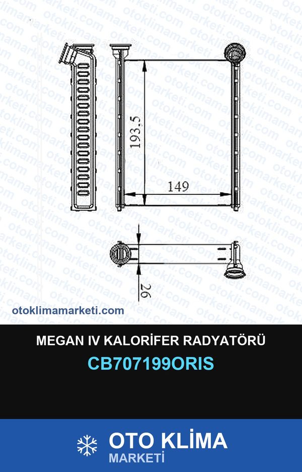 Megan IV (4) Kalorifer Radyatörü — KALORİFER PETEĞİ — ORİS marka
