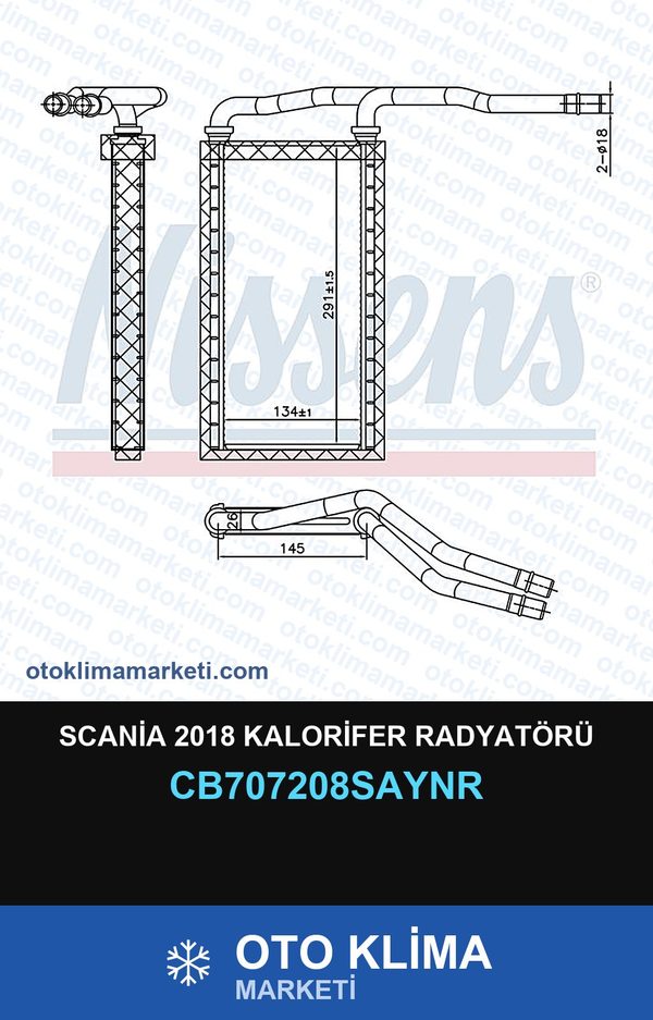 Scania 2018 Kalorifer Radyatörü — KALORİFER PETEĞİ — UNICORE marka — Uyumlu: SCANIA