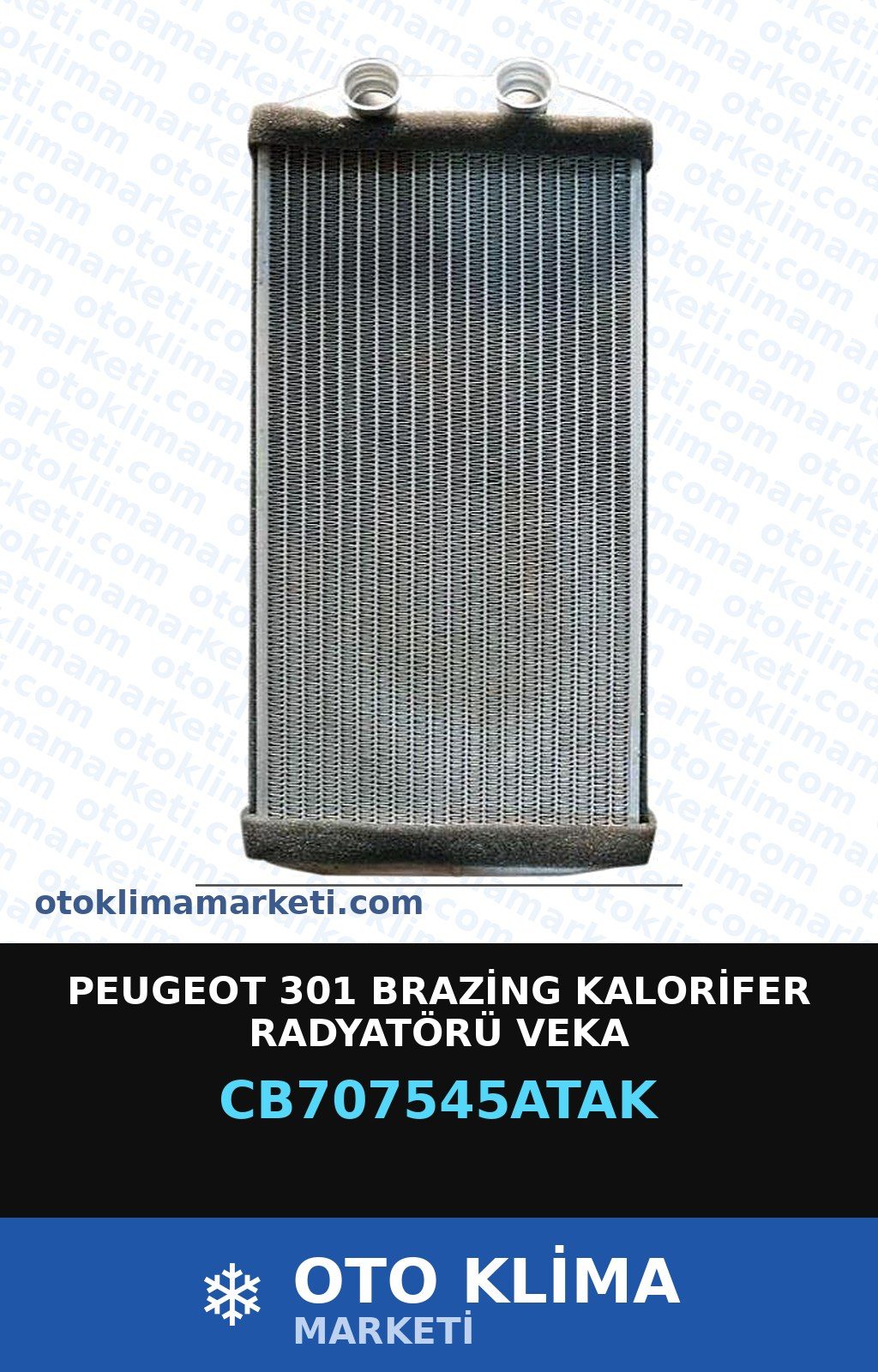 Peugeot 301 Brazing Kalorifer Radyatörü Veka — KALORİFER PETEĞİ — VEKA marka — Uyumlu: PEUGEOT
