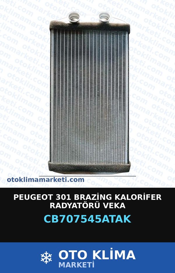 Peugeot 301 Brazing Kalorifer Radyatörü Veka — KALORİFER PETEĞİ — VEKA marka — Uyumlu: PEUGEOT