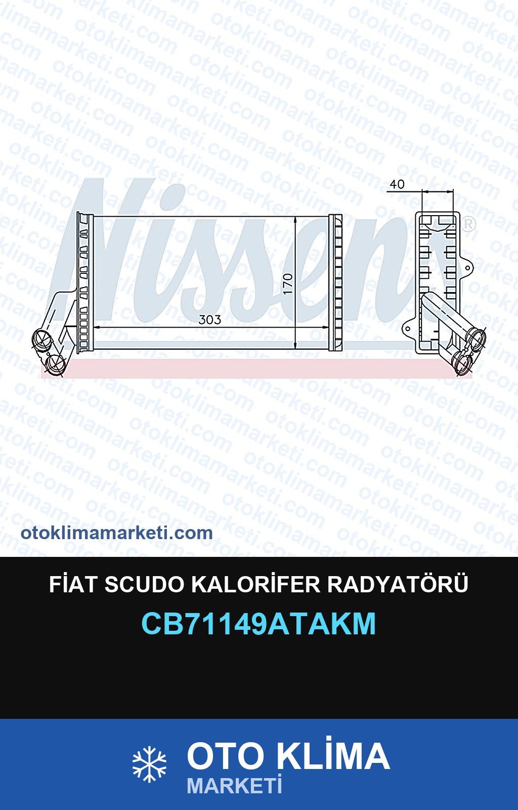 Fiat Scudo Kalorifer Radyatörü — KALORİFER PETEĞİ — VEKA marka — Uyumlu: FIAT