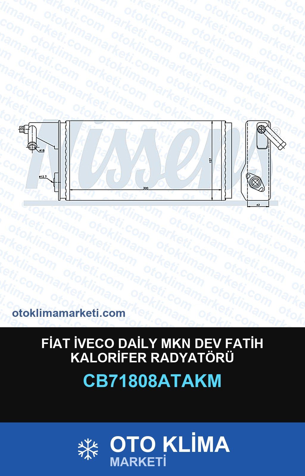 Fiat İveco Daily Mkn Dev Fatih Kalorifer Radyatörü — KALORİFER PETEĞİ — VEKA marka — Uyumlu: FIAT, IVECO
