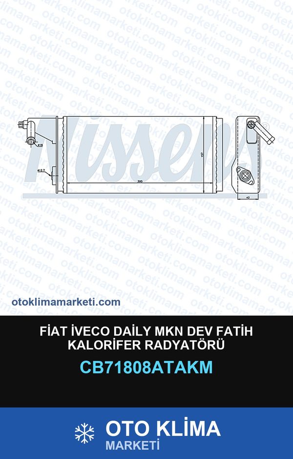 Fiat İveco Daily Mkn Dev Fatih Kalorifer Radyatörü — KALORİFER PETEĞİ — VEKA marka — Uyumlu: FIAT, IVECO