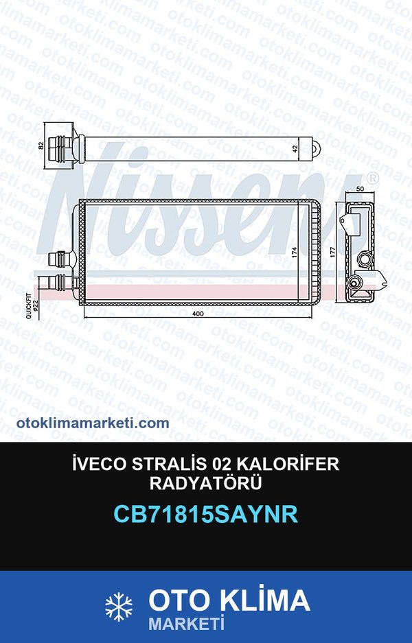 İveco Stralis 02 Kalorifer Radyatörü — KALORİFER PETEĞİ — COOLTECH marka — Uyumlu: IVECO