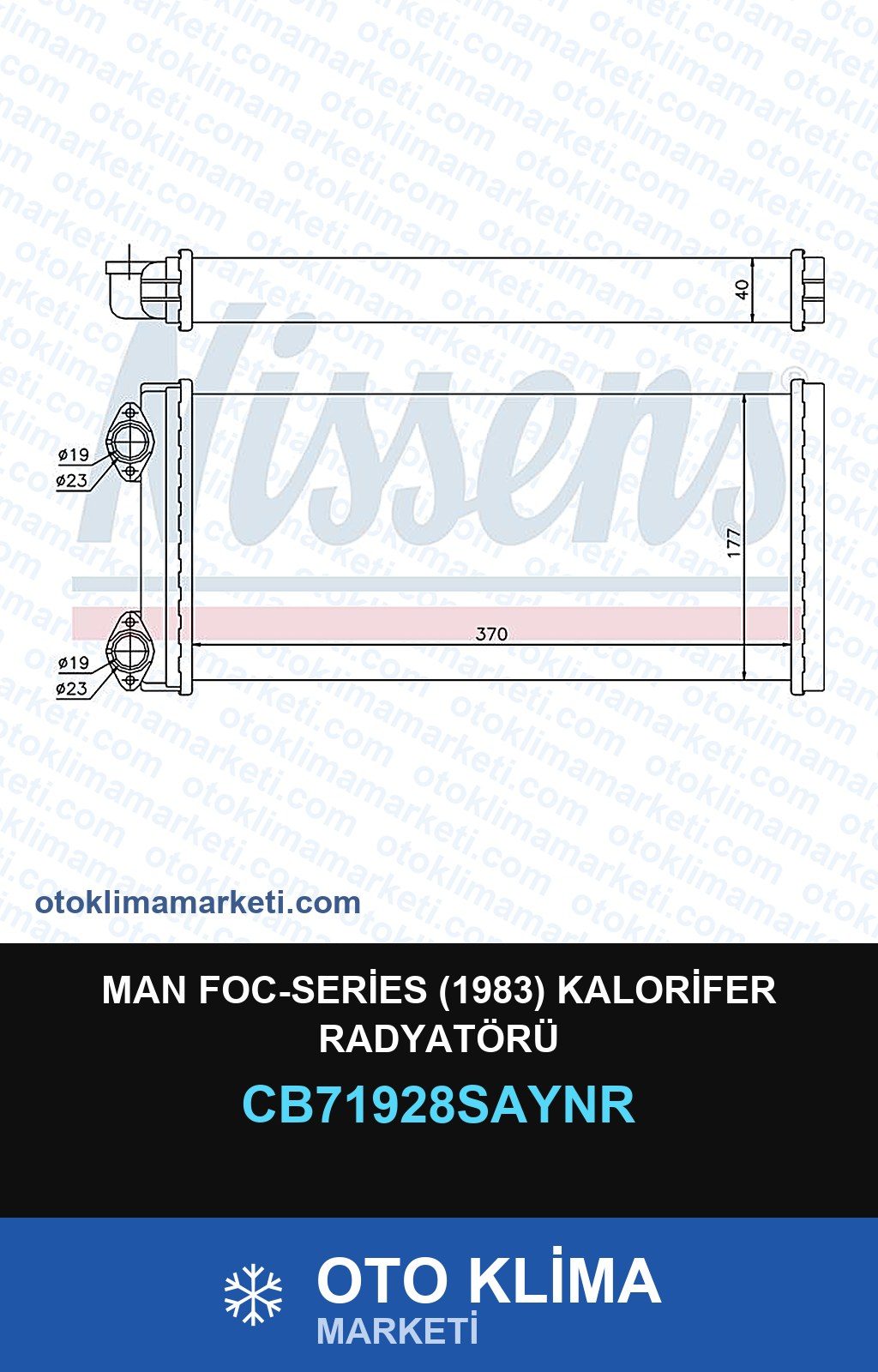 MAN Foc-Series (1983) Kalorifer Radyatörü — KALORİFER PETEĞİ — COOLTECH marka — Uyumlu: MAN