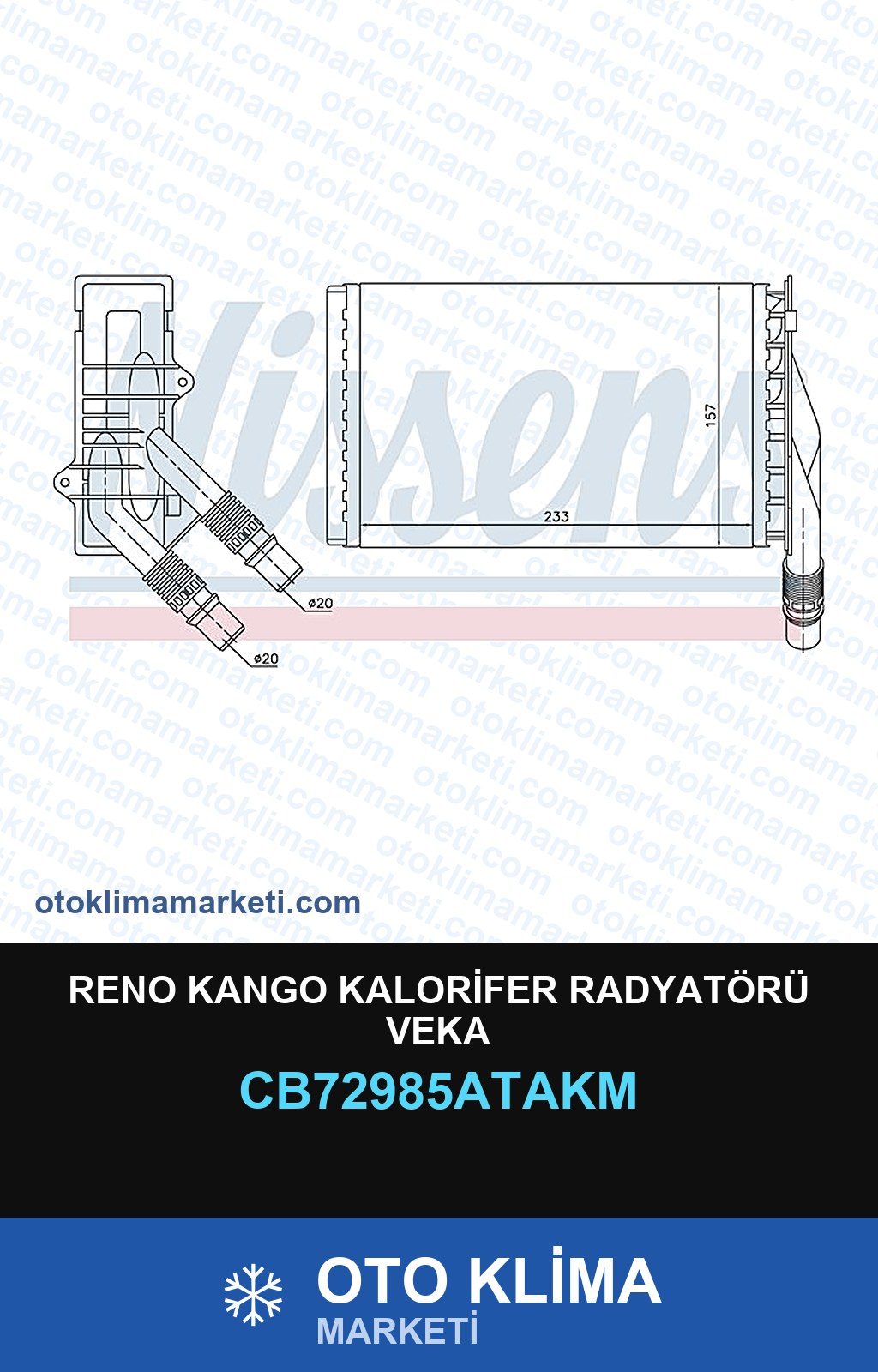 Reno Kango Kalorifer Radyatörü Veka — KALORİFER PETEĞİ — VEKA marka
