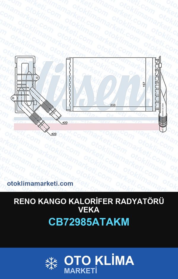 Reno Kango Kalorifer Radyatörü Veka — KALORİFER PETEĞİ — VEKA marka