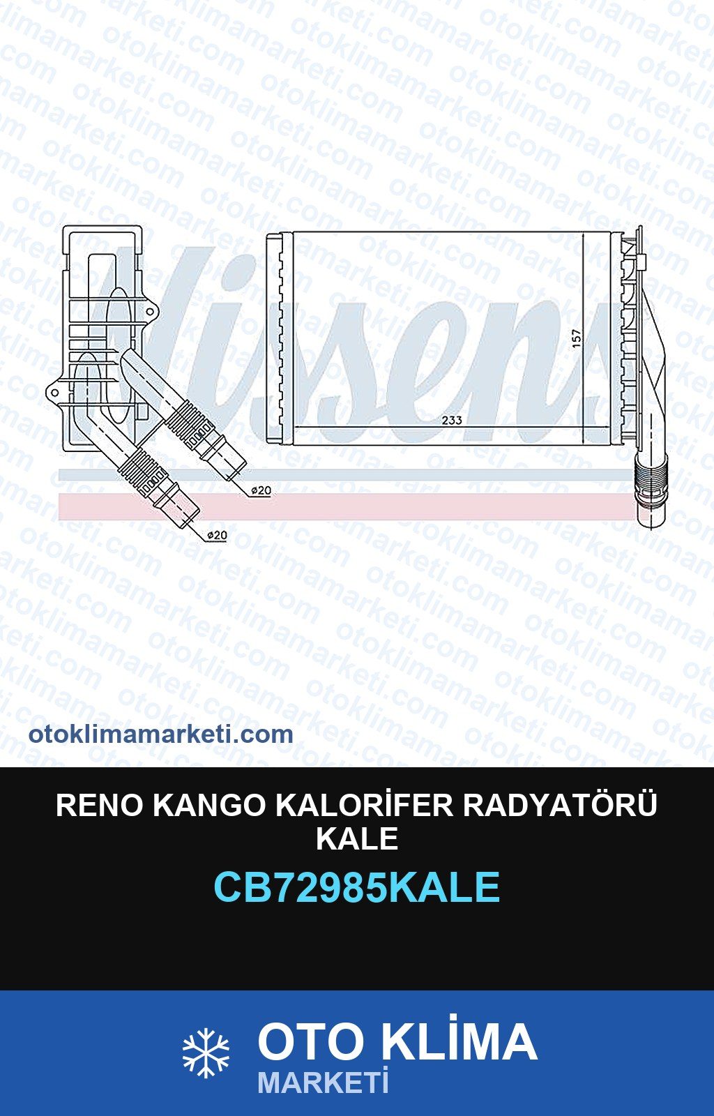 Reno Kango Kalorifer Radyatörü Kale — KALORİFER PETEĞİ — KALE marka
