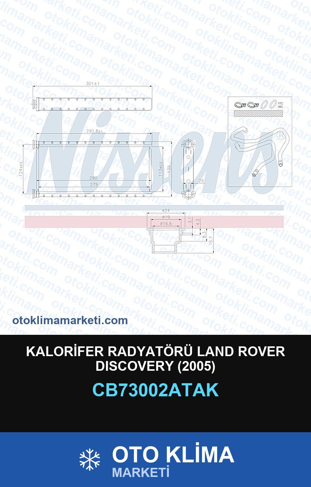 Kalorifer Radyatörü Land Rover Discovery (2005) — KALORİFER PETEĞİ — VEKA marka — Uyumlu: LAND ROVER, ROVER