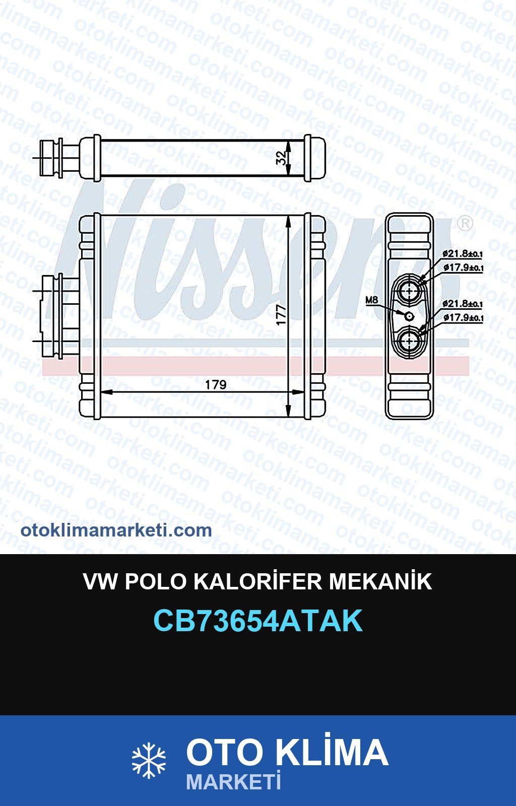 VW Polo Kalorifer Mekanik — KALORİFER PETEĞİ — VEKA marka — Uyumlu: VOLKSWAGEN