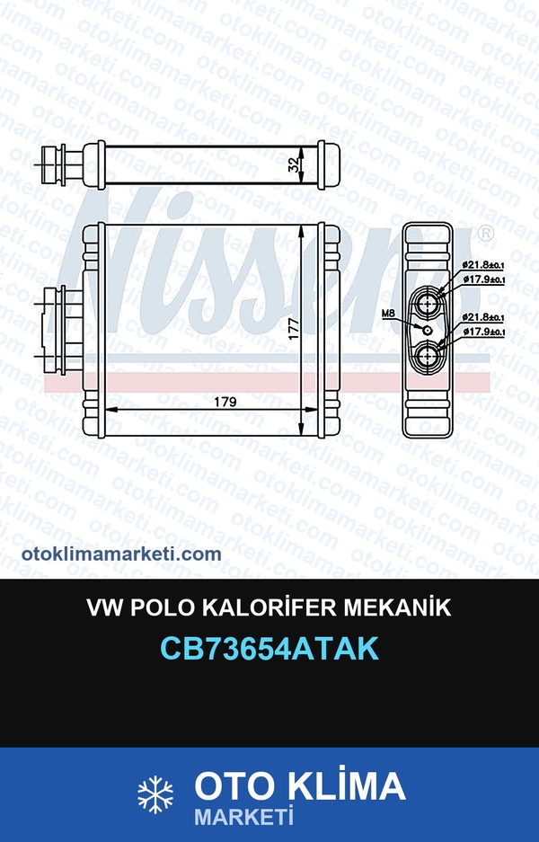 VW Polo Kalorifer Mekanik — KALORİFER PETEĞİ — VEKA marka — Uyumlu: VOLKSWAGEN