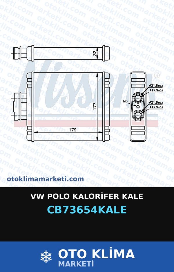 VW Polo Kalorifer Kale — KALORİFER PETEĞİ — KALE marka — Uyumlu: VOLKSWAGEN