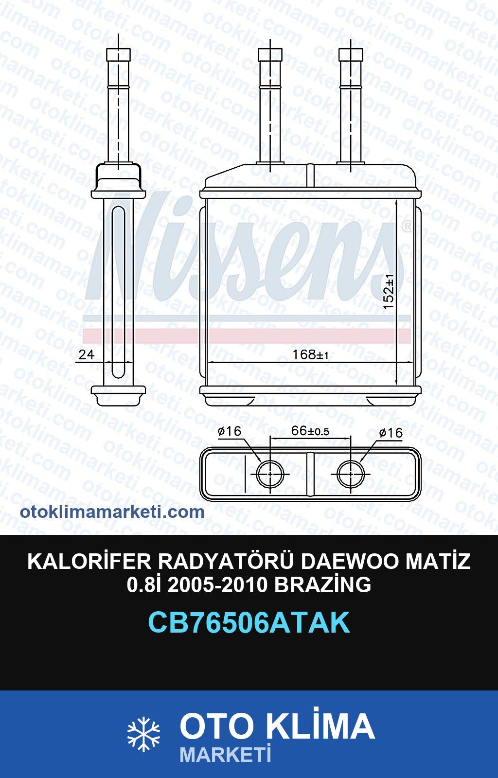 Kalorifer Radyatörü Daewoo Matiz 0.8İ 2005-2010 Brazing — KALORİFER PETEĞİ — VEKA marka — Uyumlu: DAEWOO